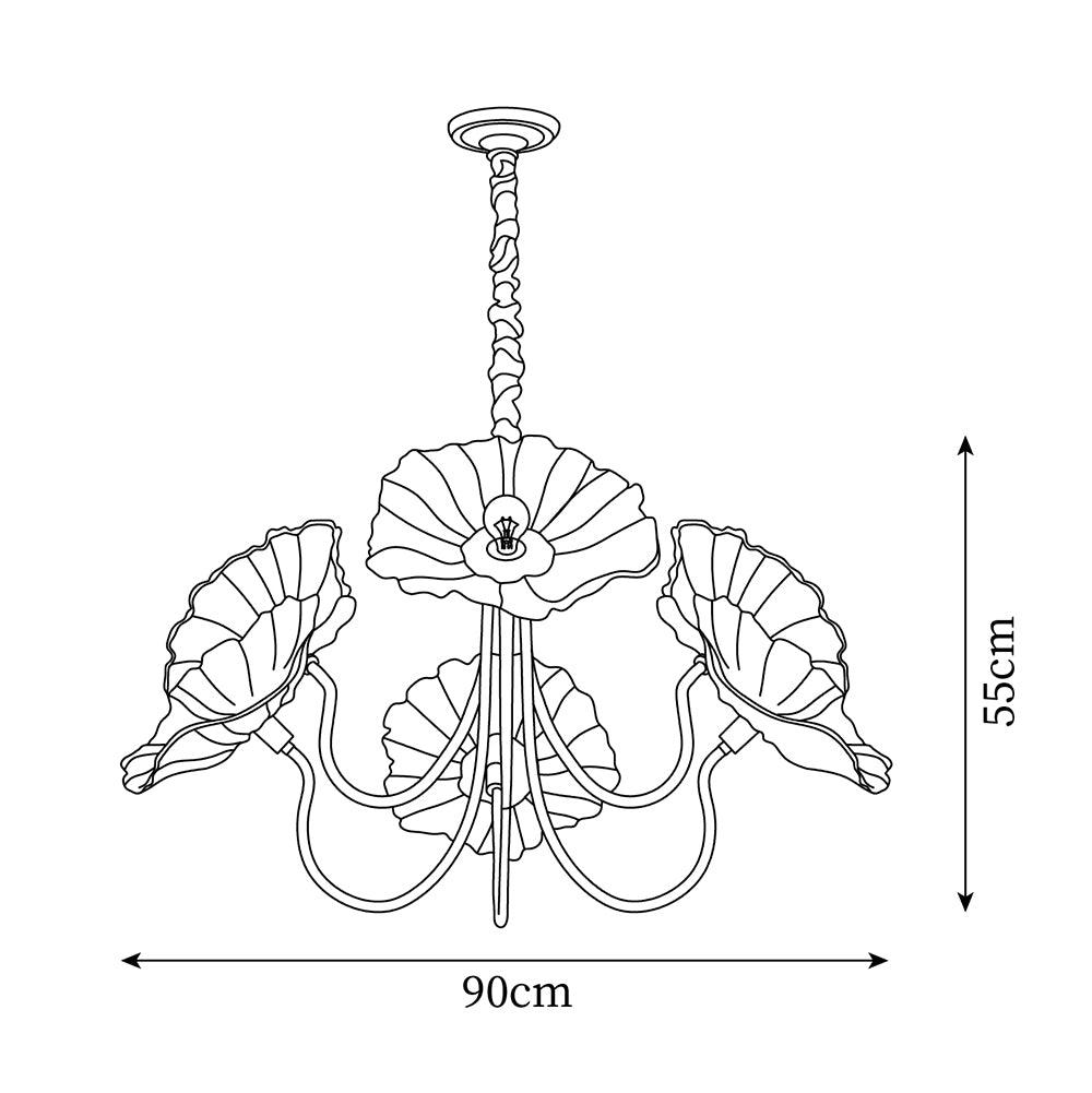 Murano Glass Flower Chandelier Elegant Soft Ambient Light For Modern Homes | Lersk