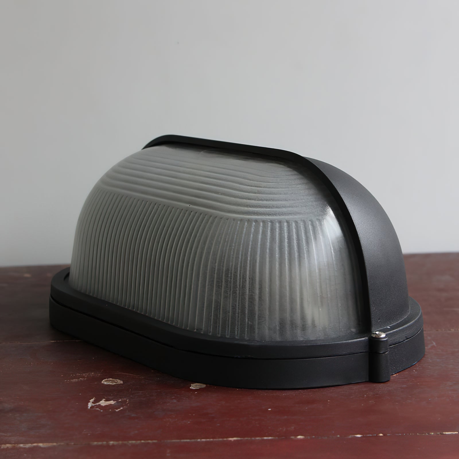 Maris Outdoor Wall Light With Industrial Ribbed Glass | Lersk