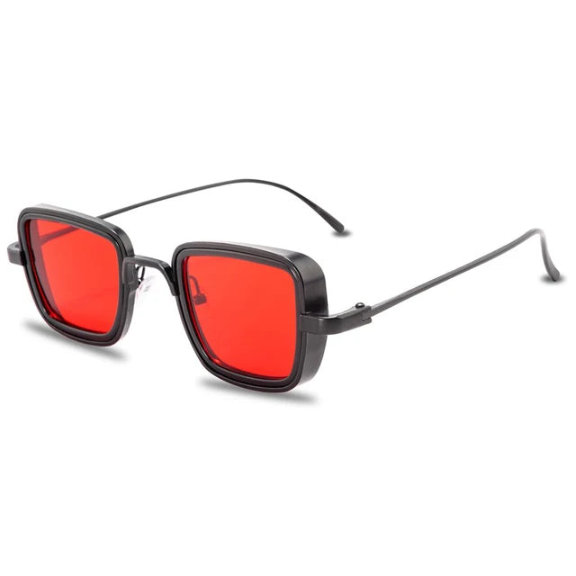 Aurex Retro čtvercové sluneční brýle s UV400 zlatý rám | Lersk