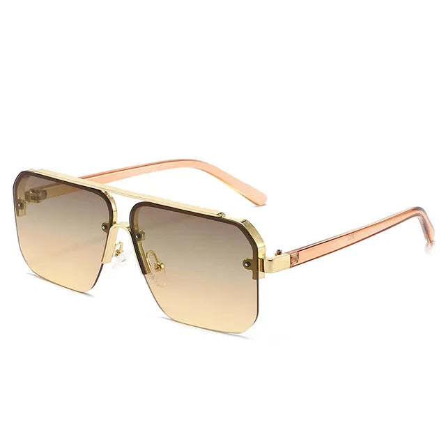 NovaVale Gradient Aviator Sunglasses Titanium Rimless UV400 | Lersk