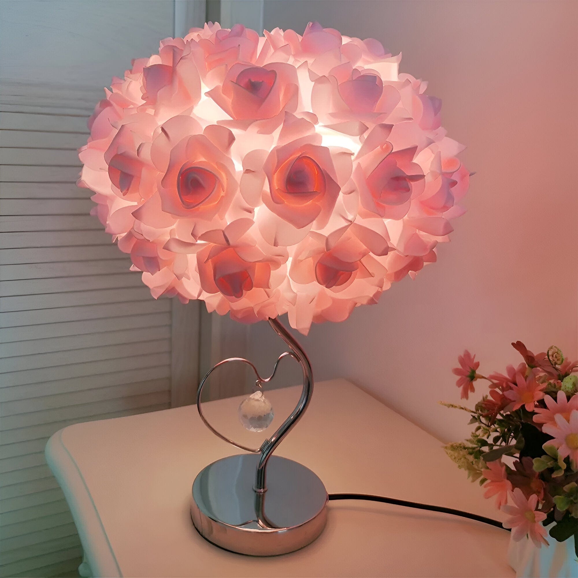 Rose Accent Night Light for Bedroom | Lersk