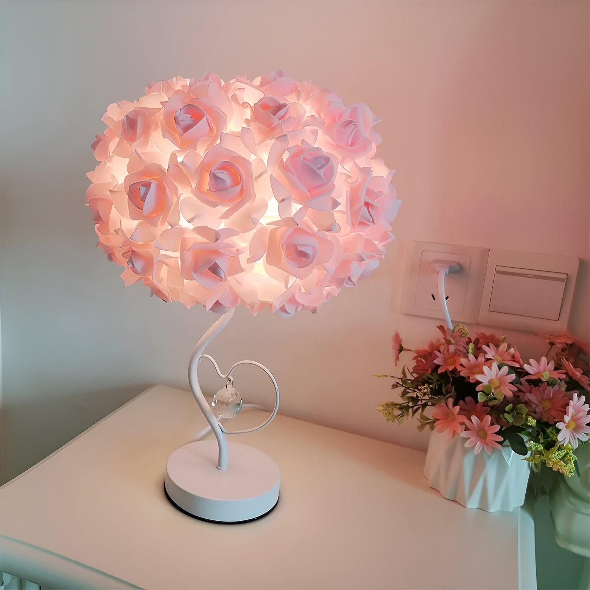 Rose Accent Night Light for Bedroom | Lersk