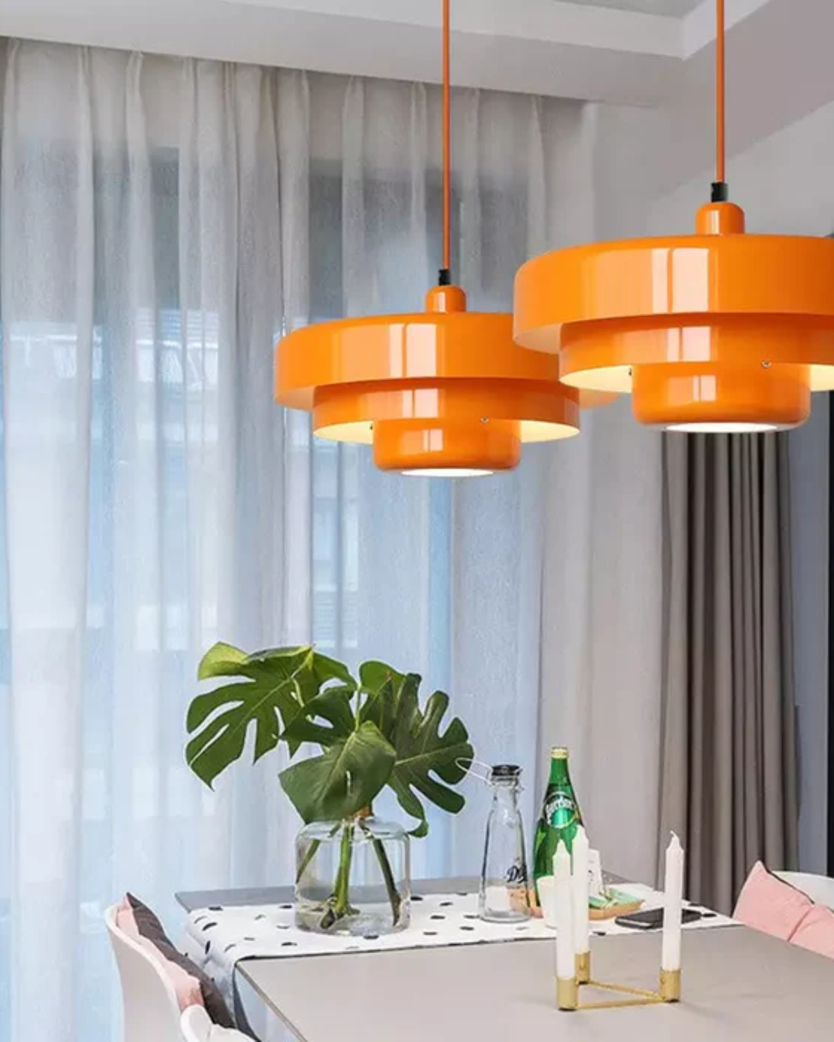 Solara Retro Orange Pendant Light With Modern Twist | Lersk