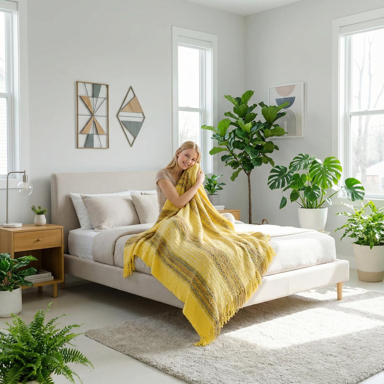 Fjord Charm Throw Blanket For Cozy Living Room Decor | Lersk