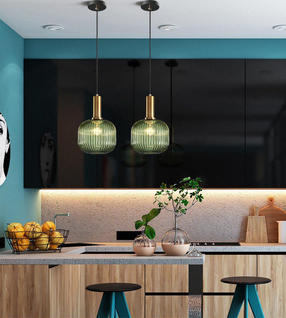 Nordic Fluted Glass Pendant Lamp for Modern Interiors | Lersk