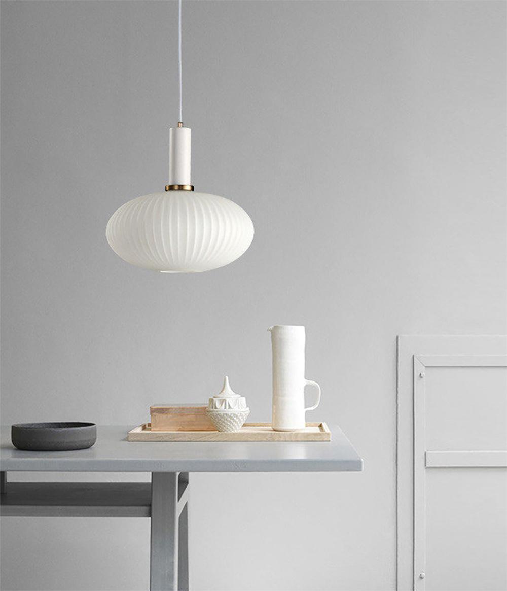 Nordic Fluted Glass Pendant Lamp for Modern Interiors | Lersk