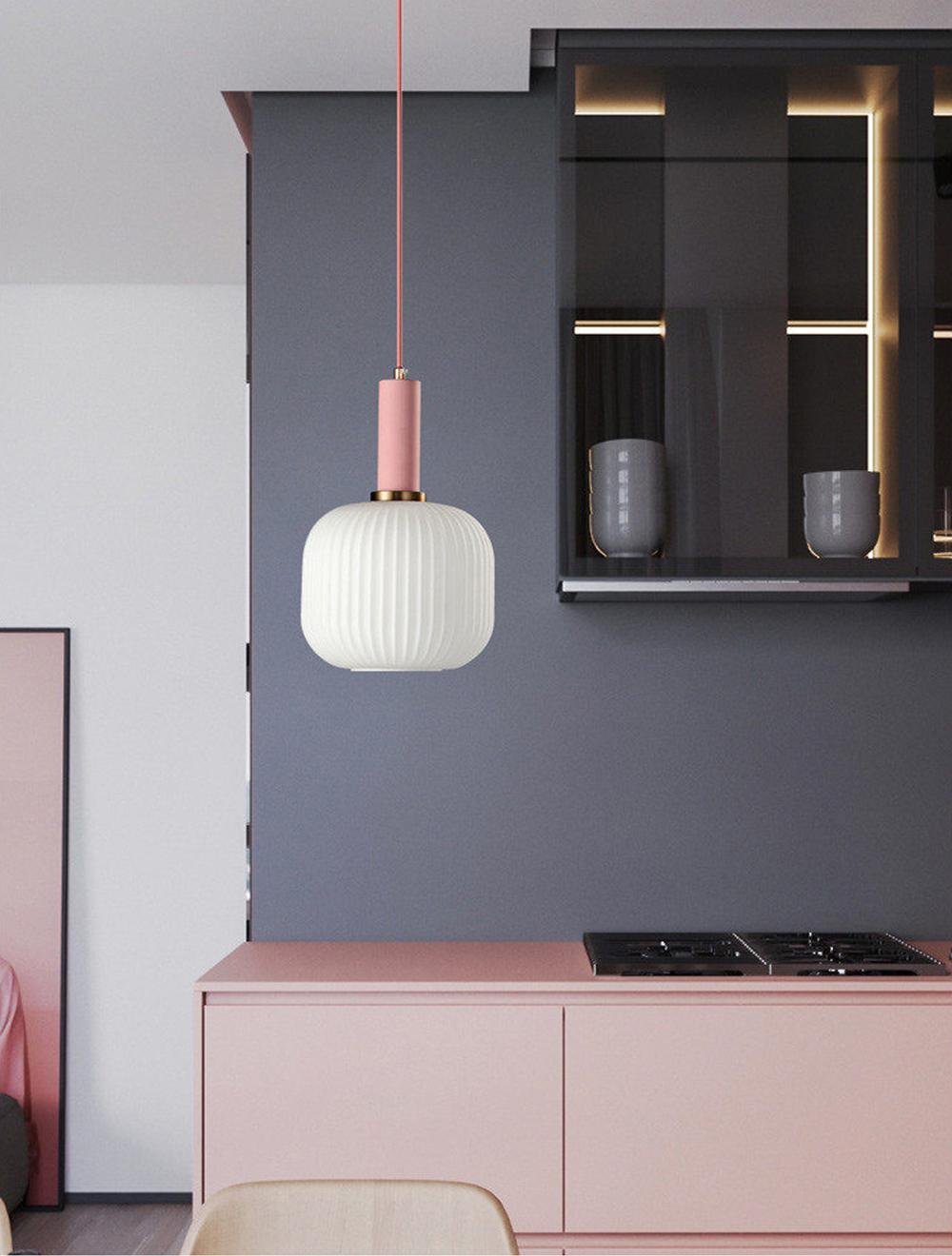 Nordic Fluted Glass Pendant Lamp for Modern Interiors | Lersk
