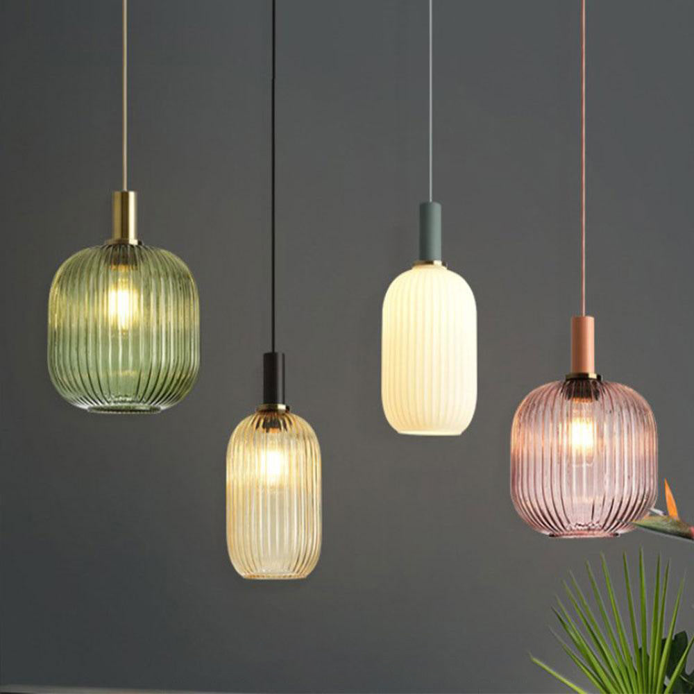 Nordic Fluted Glass Pendant Lamp for Modern Interiors | Lersk