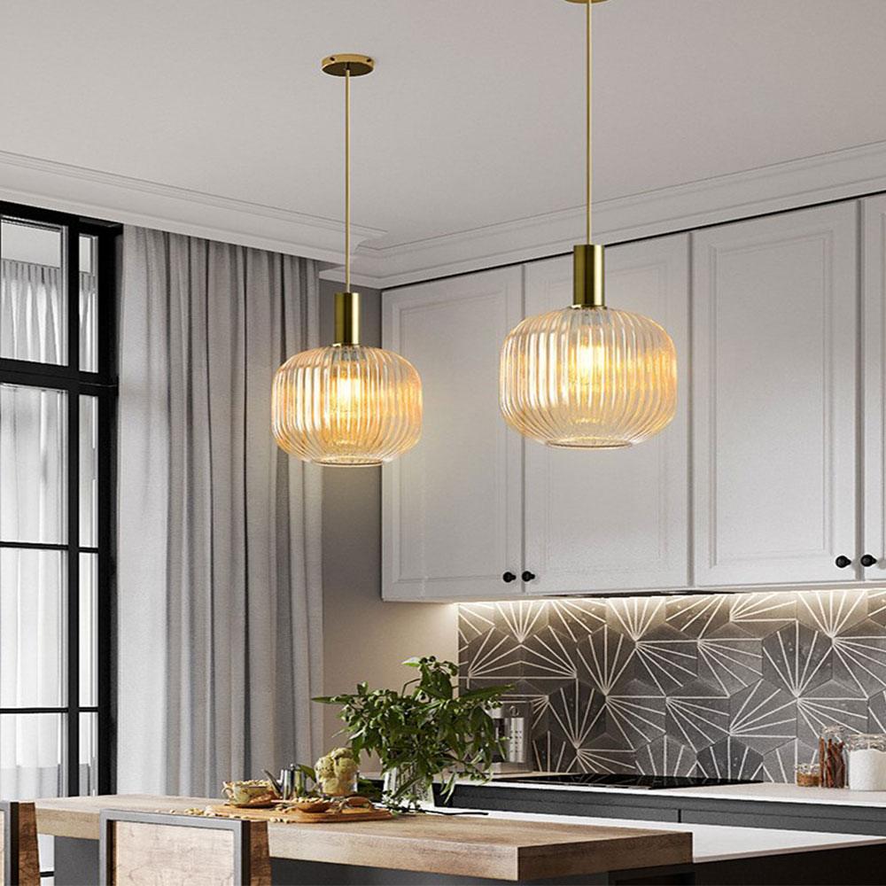 Nordic Fluted Glass Pendant Lamp for Modern Interiors | Lersk