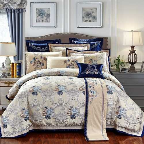 Sylara Oriental Jacquard Luxury Bedding Set Collection | Lersk
