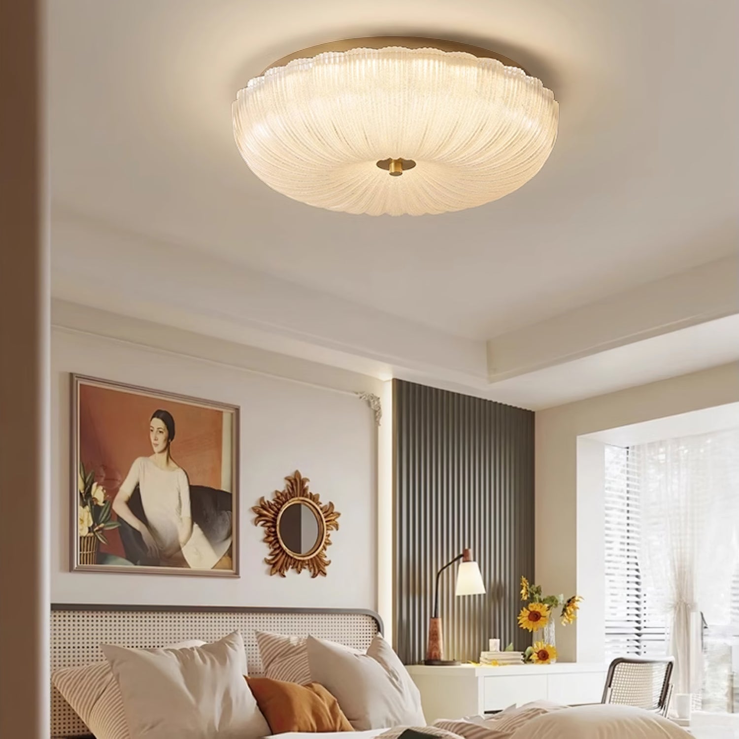 Nyra Ripple skleněné stropní svítidlo | Elegantní moderní zář | Lersk