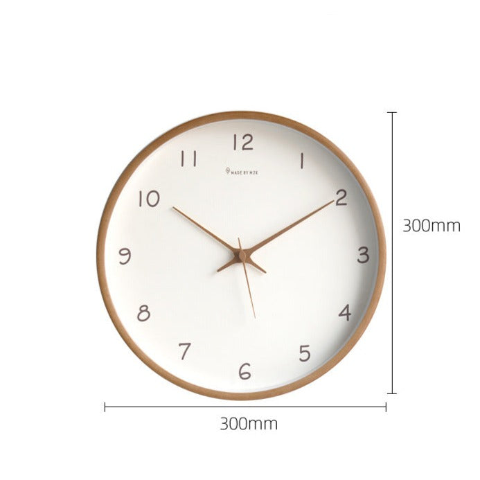 AuroraWood Analogue Wall Clock in Solid Wood for Home Decor | Lersk