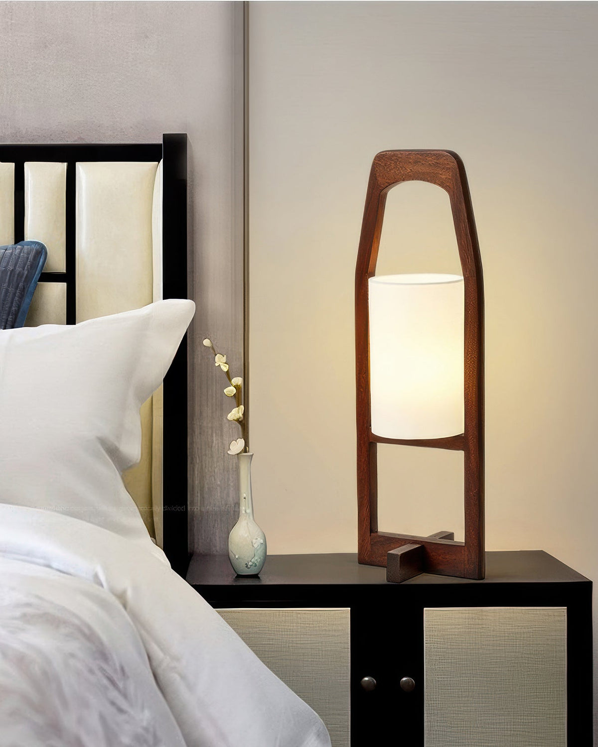 HikariZen Floor Lamp, Japanese Wood, Retro Zen Glow