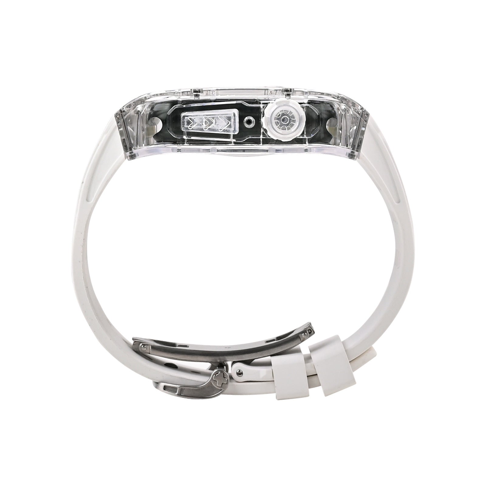 Série Korvel Glacier V30 | Kit de Retrofit com Caixa Transparente e Correia de Fluororubber para Apple Watch | Lersk