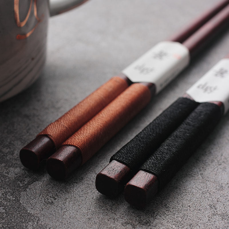 Virelle Black Walnut Chopsticks In Wooden Box With Thread | Lersk