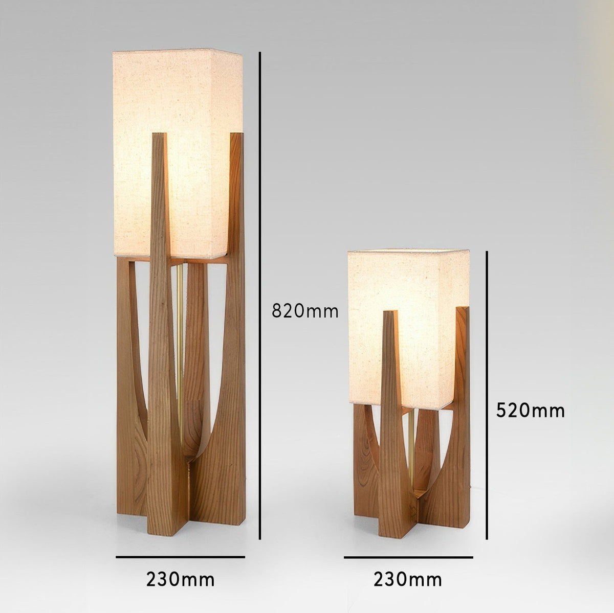 Caelum Solid Walnut Floor Lamp With Linen Shade for Living Rooms