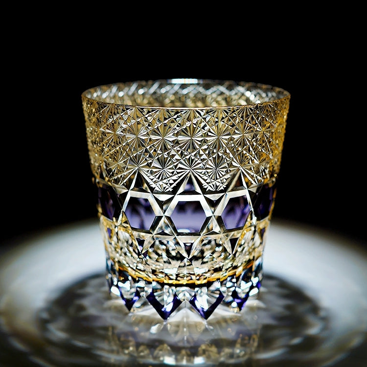 Hikaru | Håndlavet Fluorit Whiskyglas med Trækasse | Lersk
