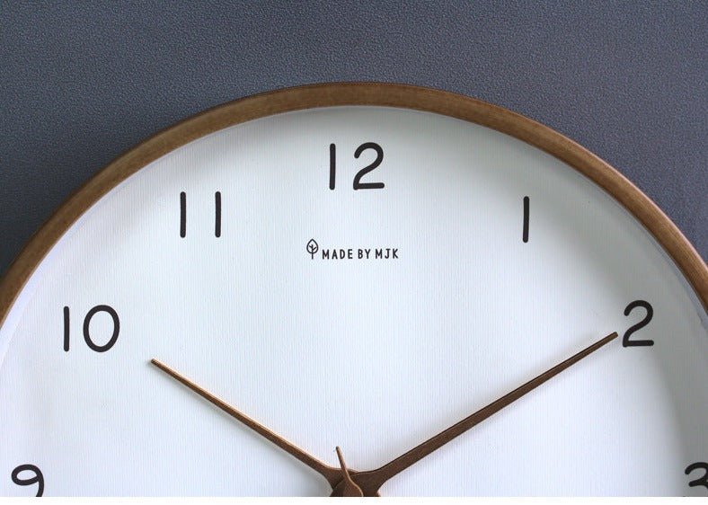 AuroraWood Analogue Wall Clock in Solid Wood for Home Decor | Lersk