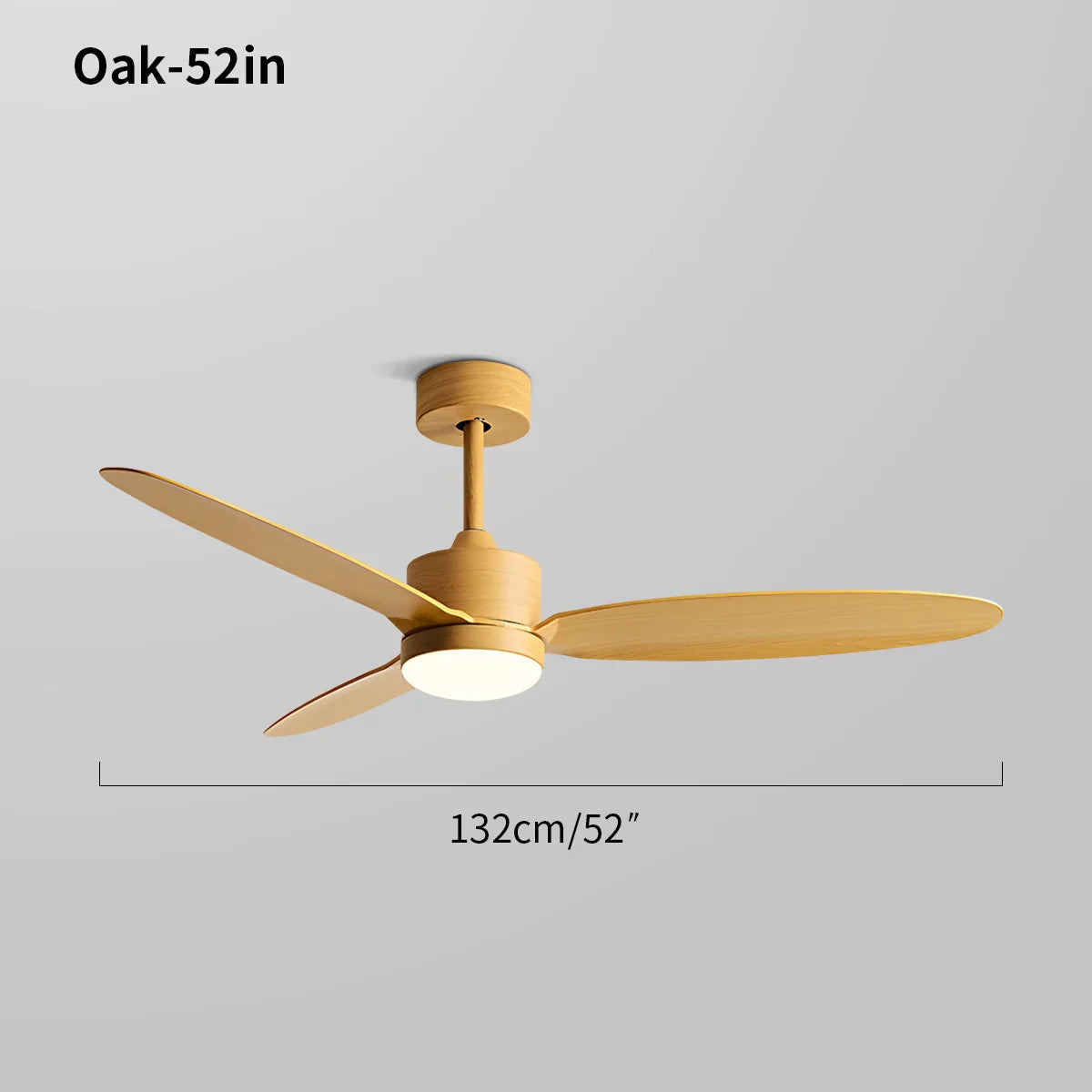 Ventilador de techo de 3 aspas con luz para dormitorio | Lersk