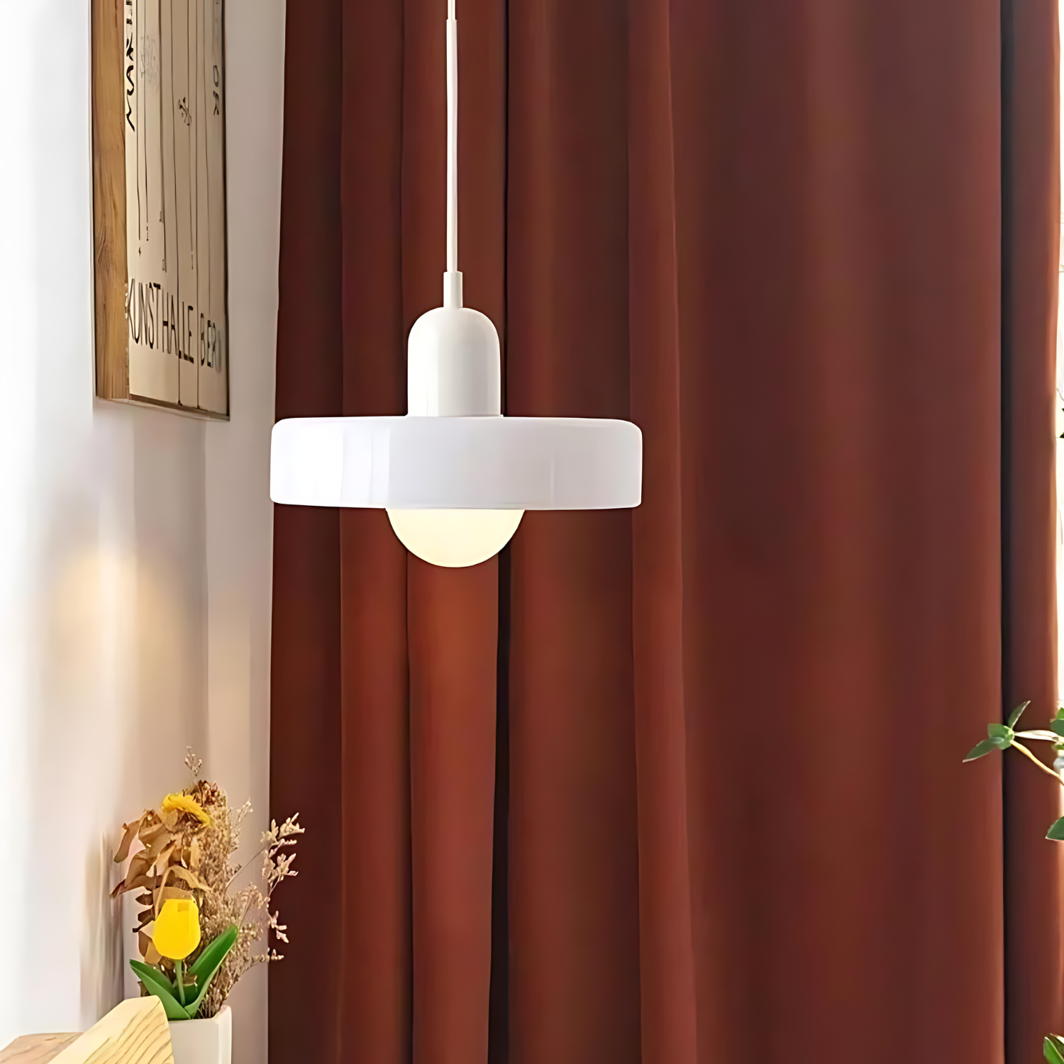 NovaHalo Ceiling Pendant Light With Opal Halo Shade Modern | Lersk