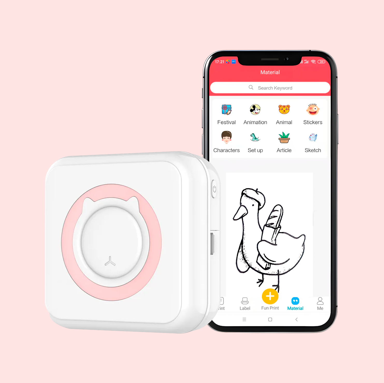 PicoPrint Mini Bluetooth termisk fotoklistermærkeprinter | Lersk