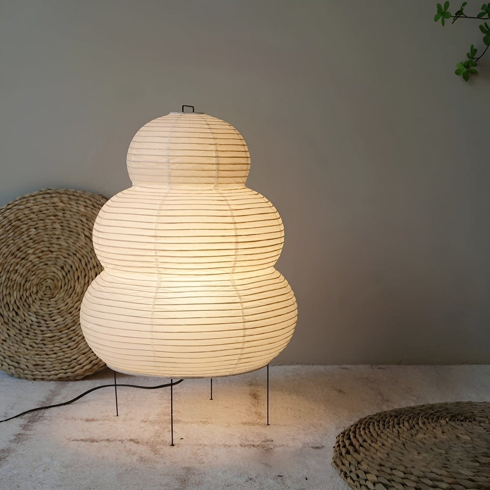 SoraLume Rispapir Gulvlampe med Justerbar Belysning | Lersk