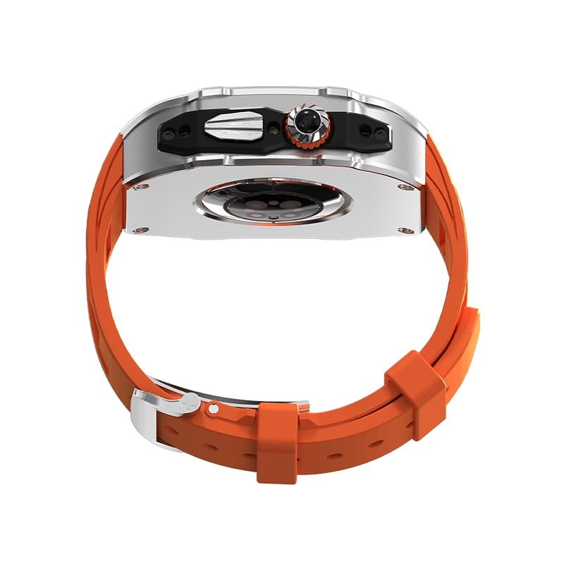 Ravelle Series | Fluororubber Band & Stainless Steel Case for Apple Watch Ultra | Lersk