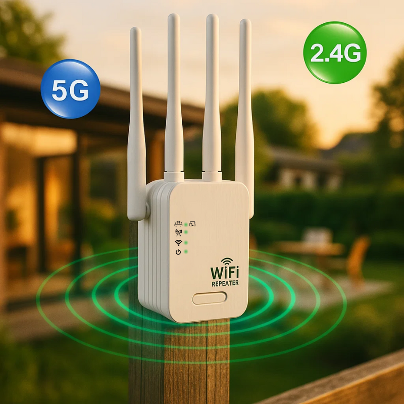 Venkovní zesilovač WiFi signálu s rozšířeným dosahem pro zahradu a kancelář | Lersk