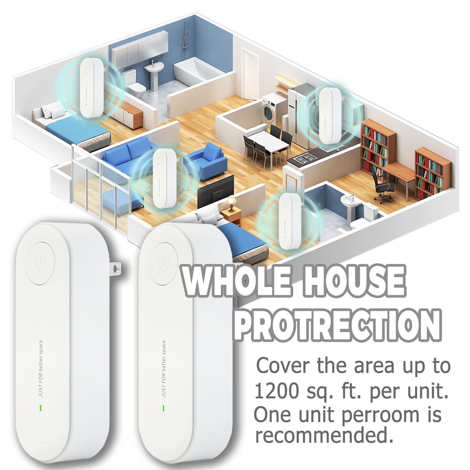 Twin Pack Ultrasonic Plug-In Mosquito Repellent Devices | Lersk