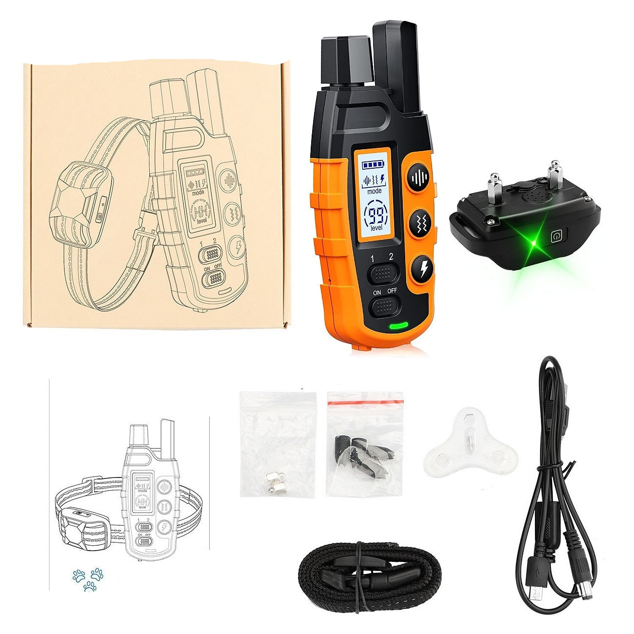 NovaPace 1000m Remote Dog Training Collar, Waterproof | Lersk