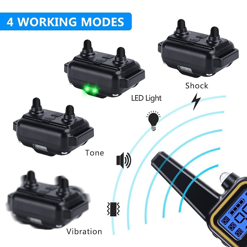 Premium Dog Training Collar With Flashlight Long Range 762m For Pet Parents | Lersk