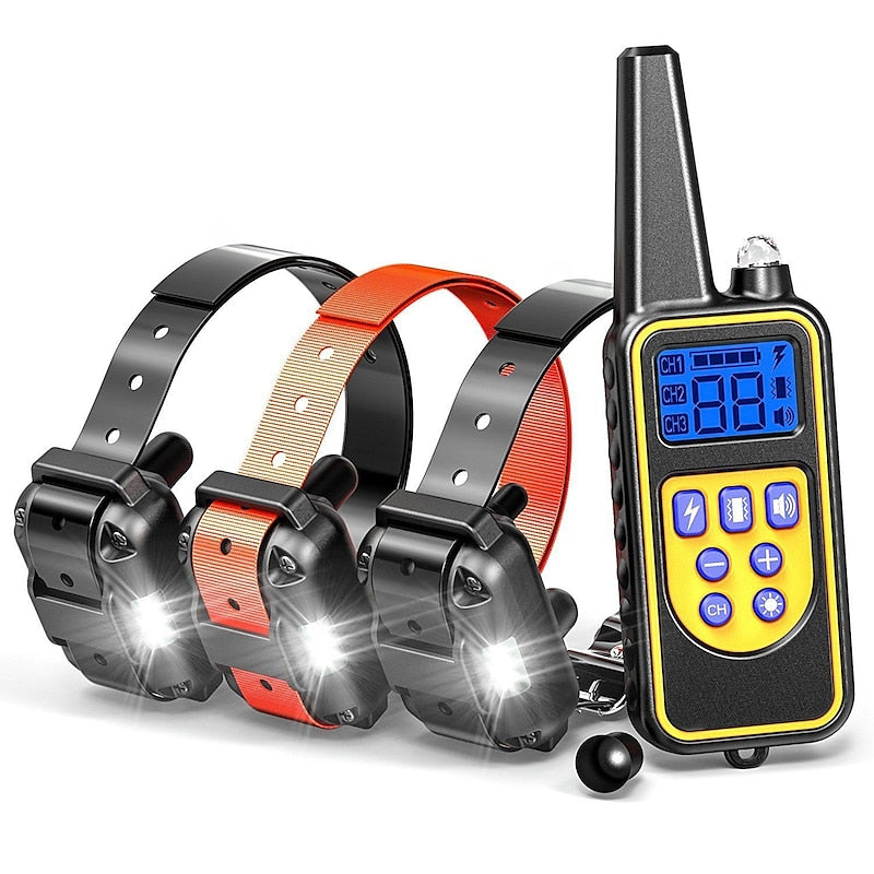 Premium Dog Training Collar With Flashlight Long Range 762m For Pet Parents | Lersk