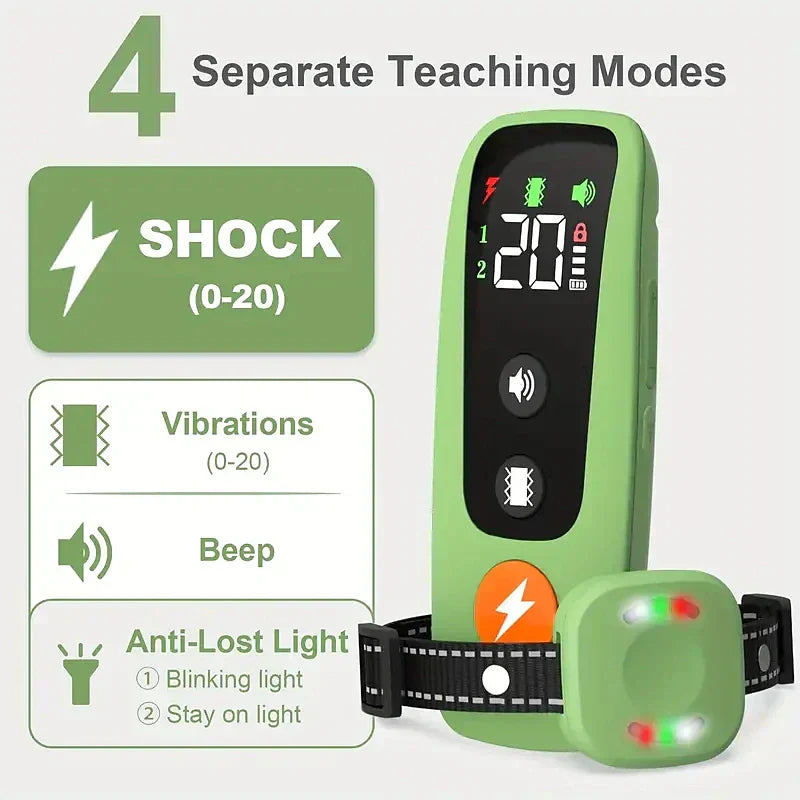 Dog Training Collar With Remote Beep Vibration Shock IP67 Waterproof | Lersk