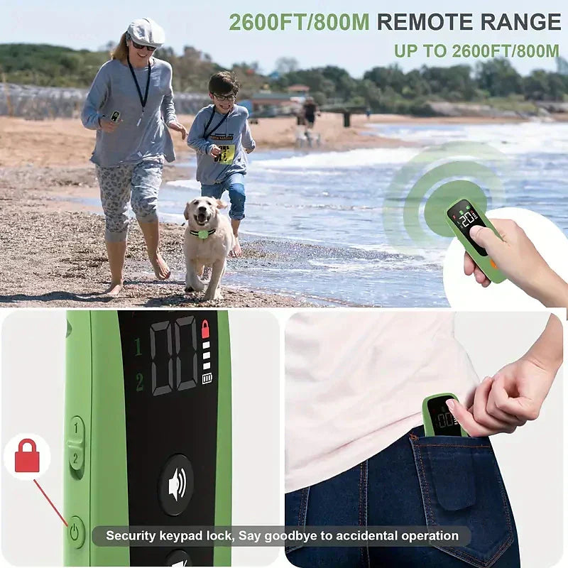 PulsePup Pro Remote Dog Training Collar With Beep, Vibration, Shock, Light | Lersk