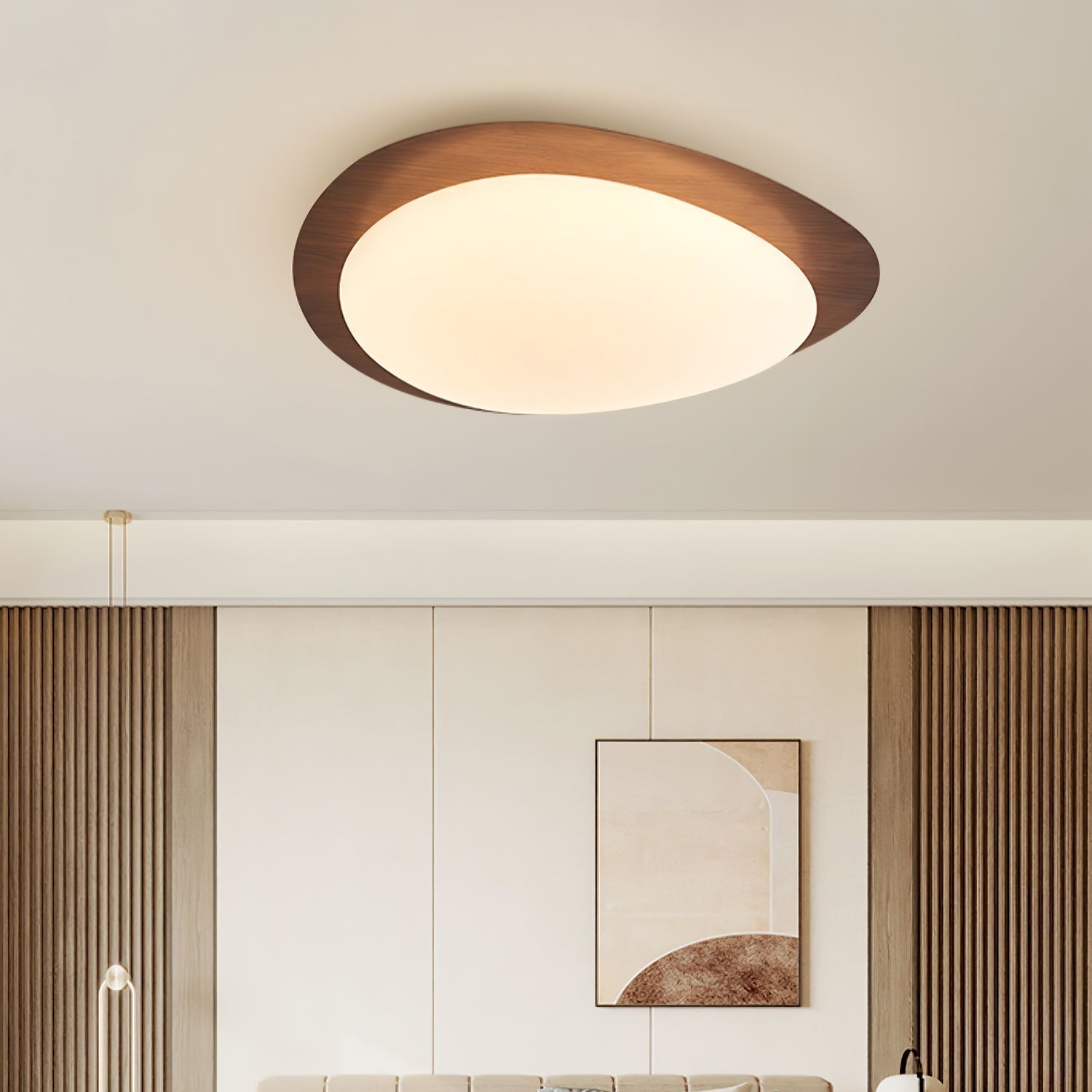 Luz de Teto NexaRipple Walnut Pebble com Brilho Quente | Lersk
