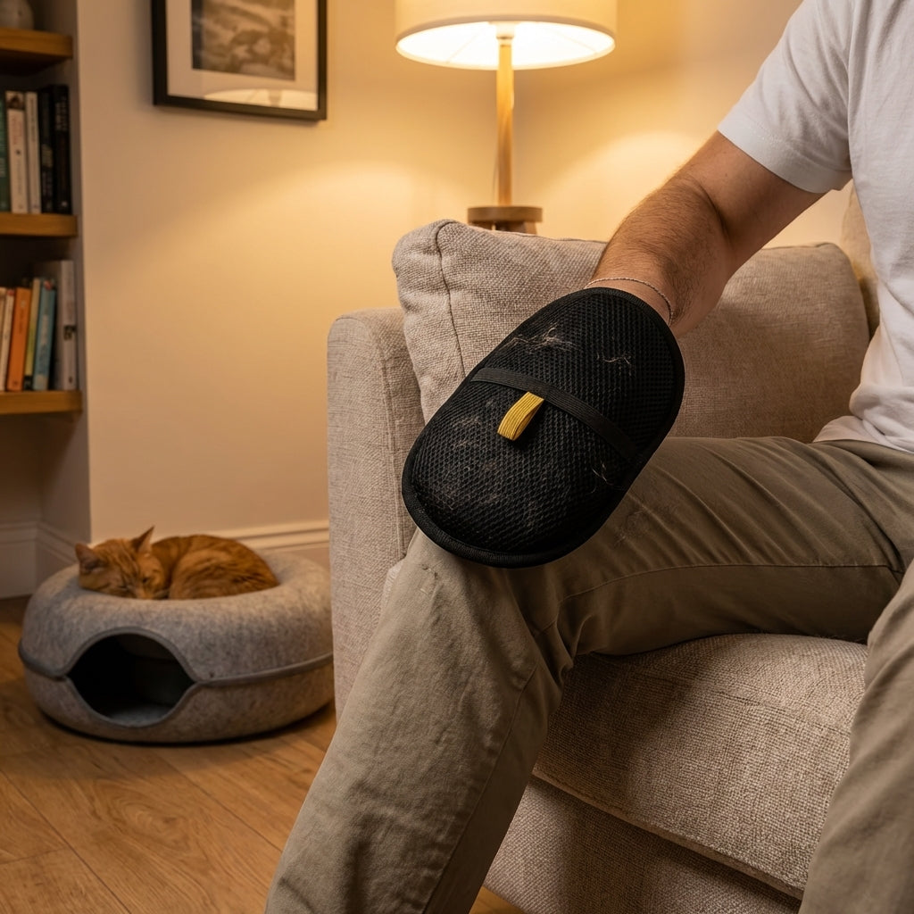 Handschuh zur Entfernung von Tierhaaren, wiederverwendbarer Netz-Mitt für Stoffoberflächen | Lersk