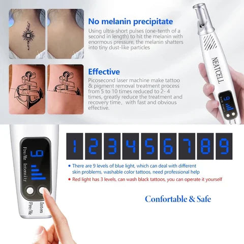 LumiDerm Laser-Stift zur Entfernung von Tätowierungen, Muttermalen und Sommersprossen | Lersk