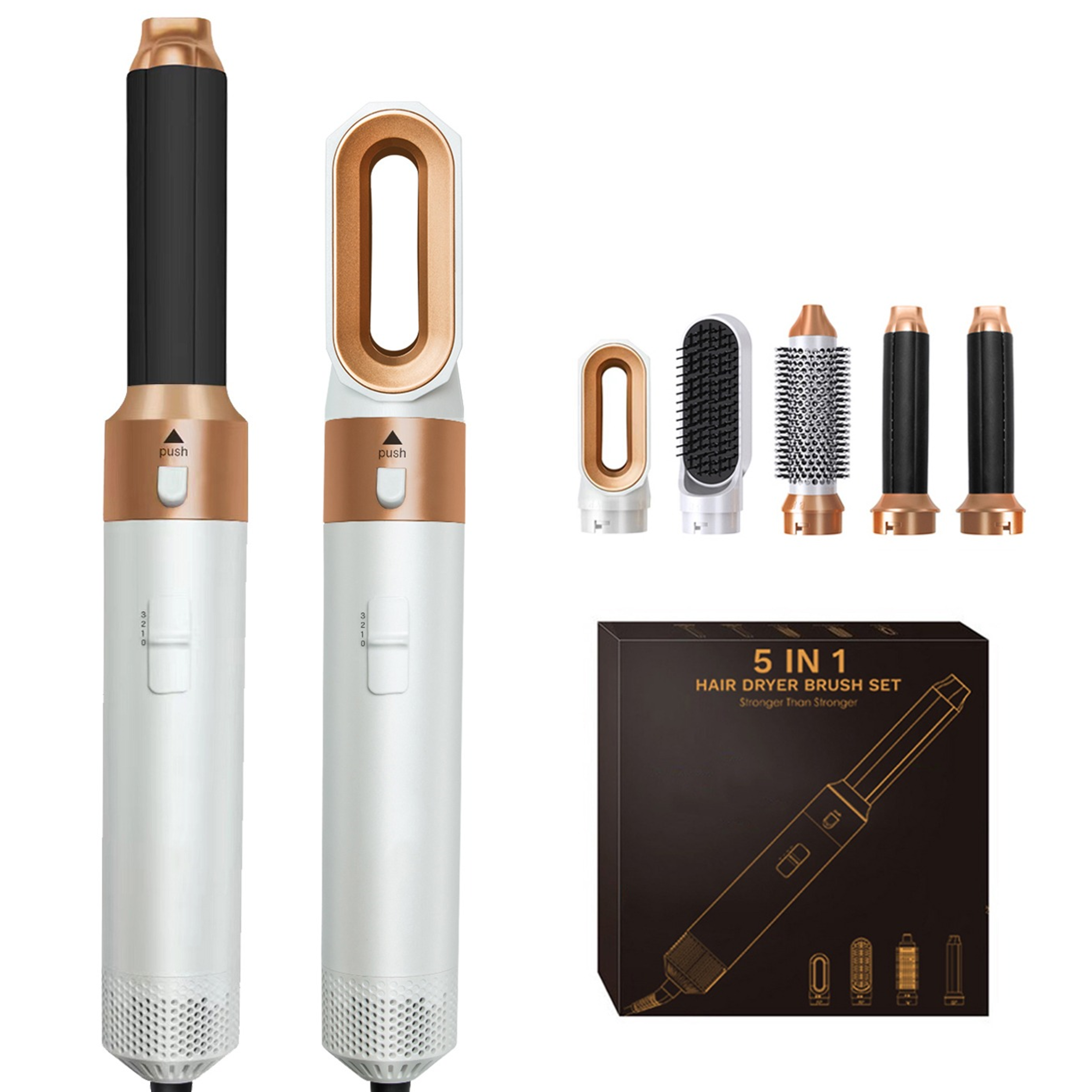Lunera Estilizador de Cabelo 5 em 1: Modelador Automático, Secador e Escova Alisadora | Lersk