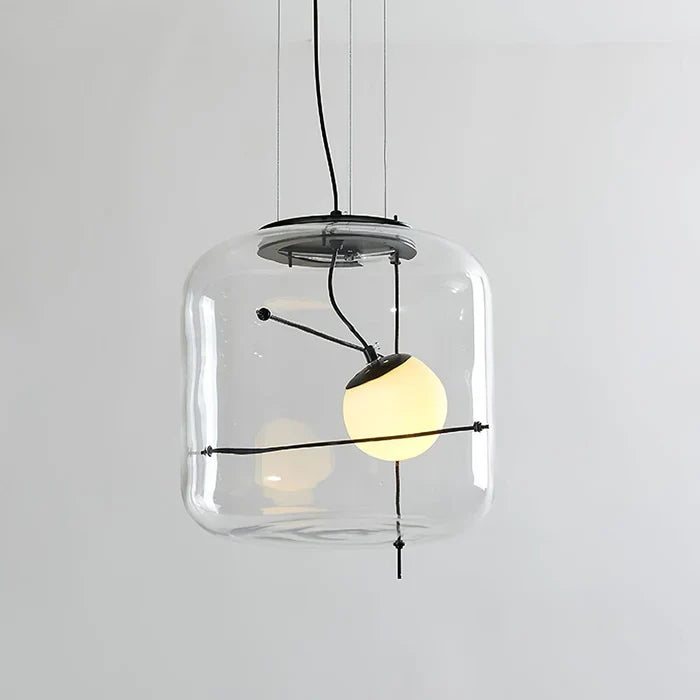 Moderní závěsná stropní lampa s moderním skleněným závěsným světlem | Lersk