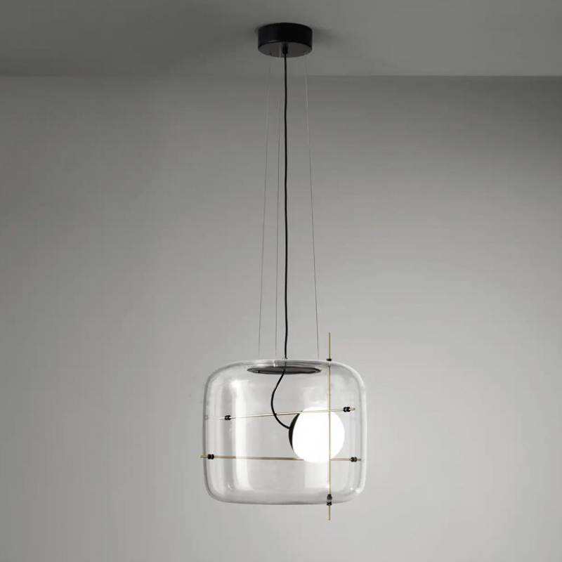 Moderní závěsná stropní lampa s moderním skleněným závěsným světlem | Lersk