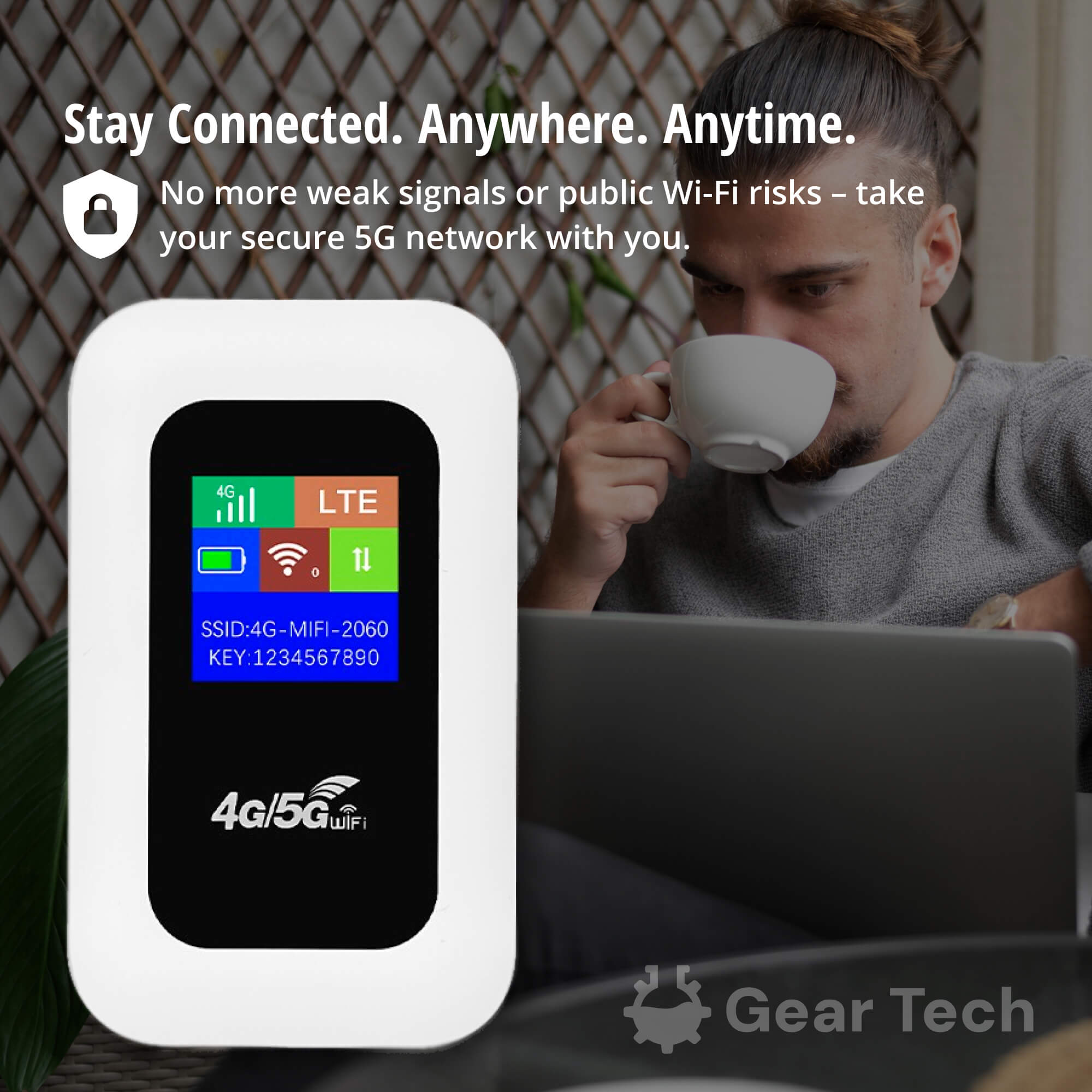 Router Wi-Fi Portátil 5G RoamWave para Viagem e Casa | Lersk