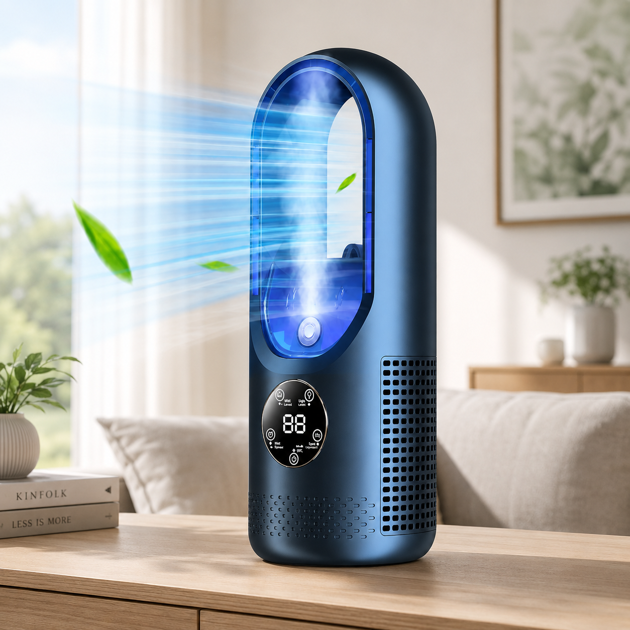 Přenosná klimatizace bezlopatkový stolní chladicí ventilátor | Lersk