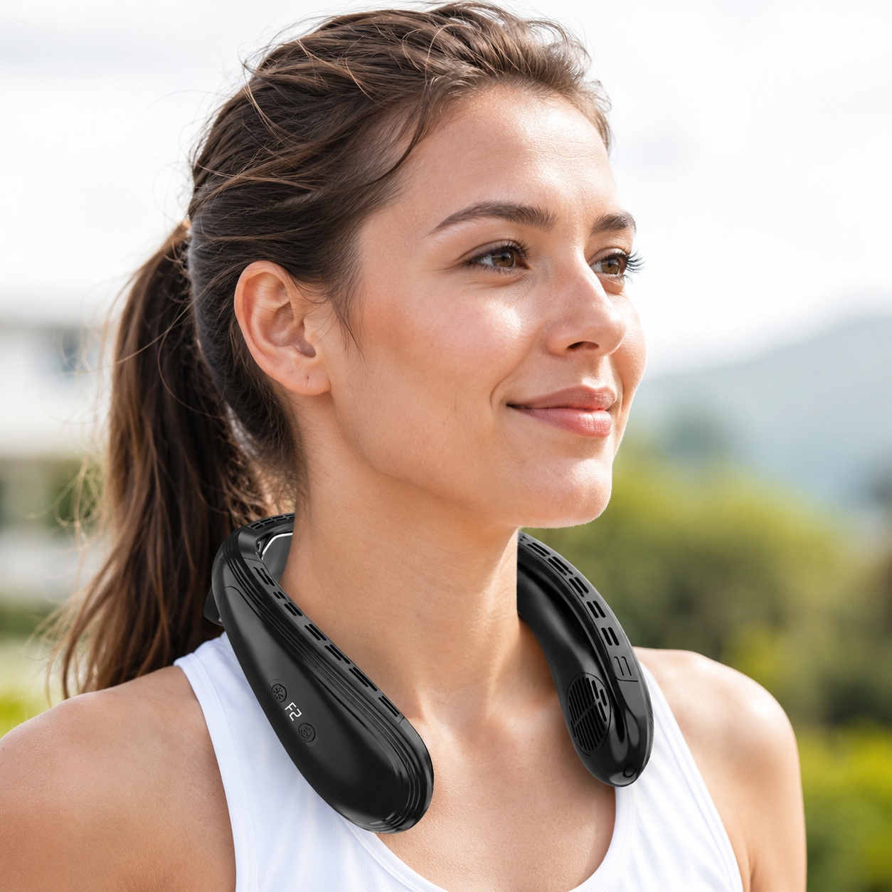 Portable Neck Fan Rechargeable Battery Clip-On Adjustable | Lersk