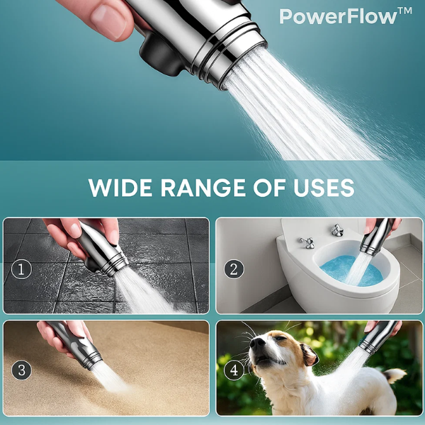 AquaPulse High Pressure Showerhead For Stronger Showers | Lersk