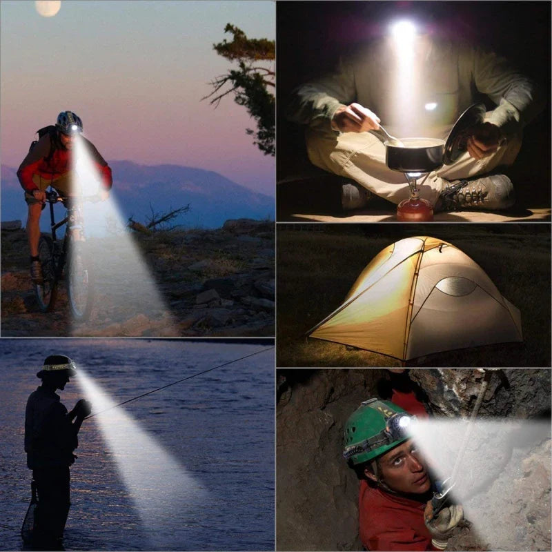 LED Headlamp With Zoom Waterproof Rechargeable Battery For Hikers | Lersk