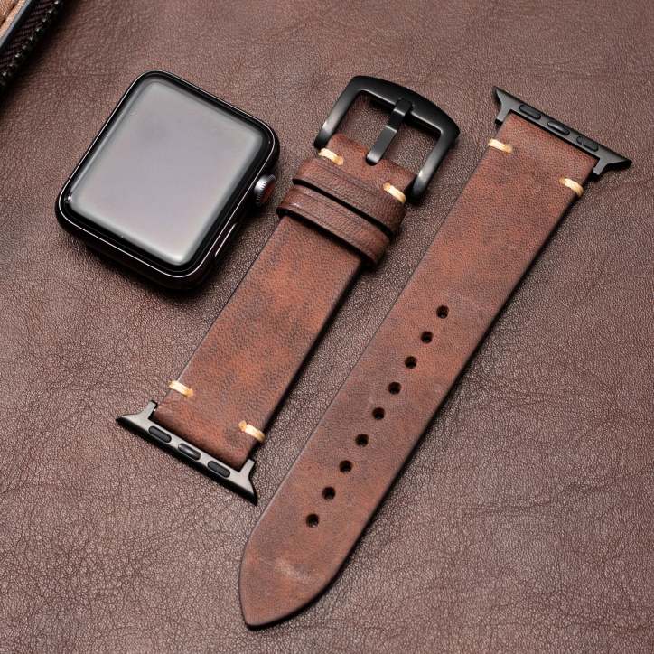 Bracelet de montre connectée en cuir italien premium Mareni | Lersk