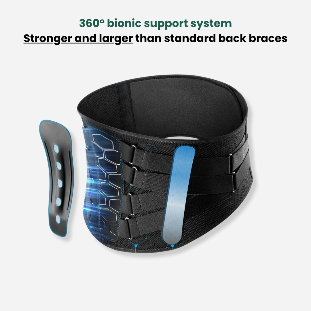 Adjustable Lower Back Brace with Support Rods and Pulley System for Posture and Lumbar Support | Lersk