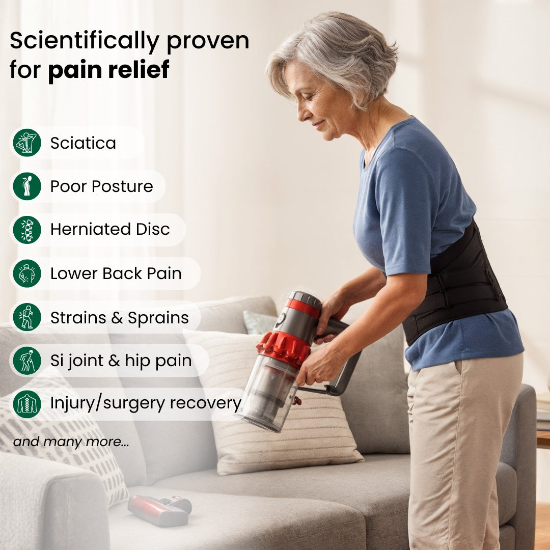 Adjustable Lower Back Brace with Support Rods and Pulley System for Posture and Lumbar Support | Lersk