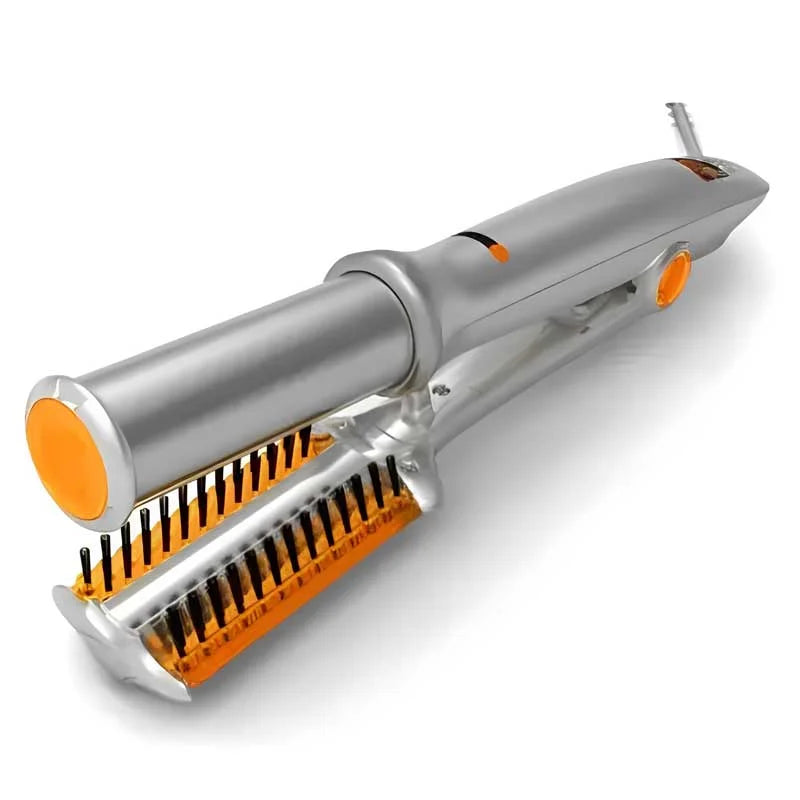 Professional 2 In 1 Rotating Iron Hair Brush For Styling, Straightening And Curling | Lersk