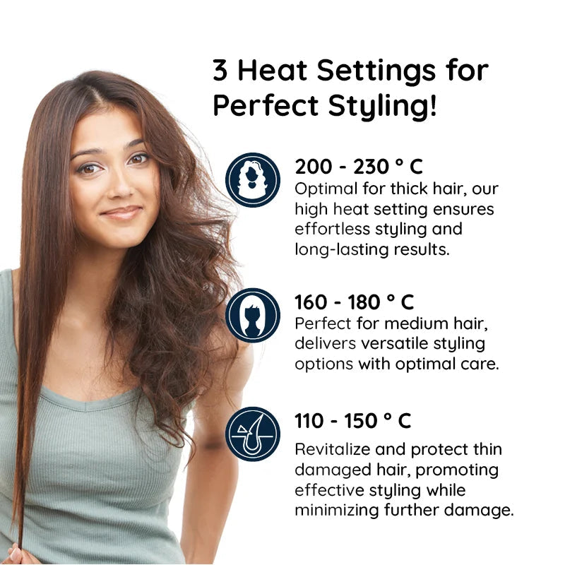Professional 2 In 1 Rotating Iron Hair Brush For Styling, Straightening And Curling | Lersk